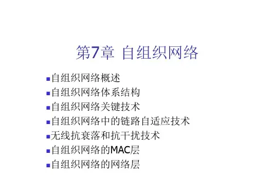 物联网通信技术第7章 自组织网络