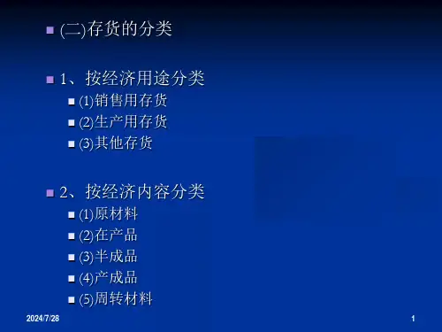 最新存货课件2ppt课件