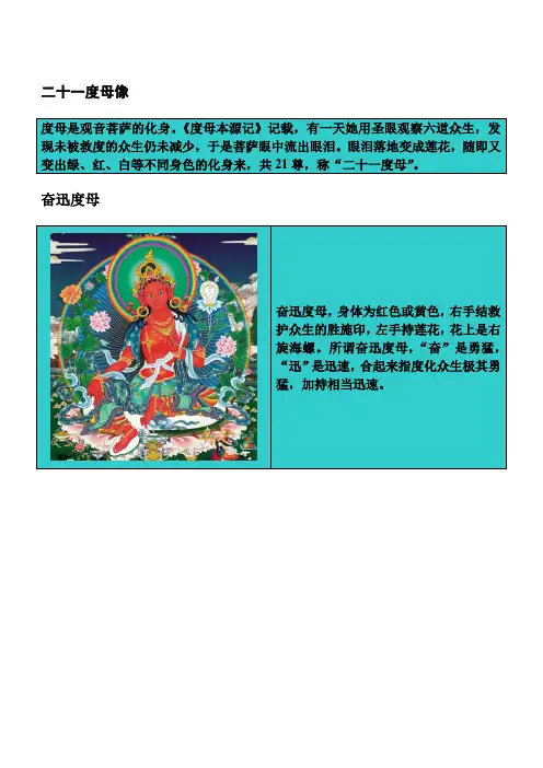 二十一度母像