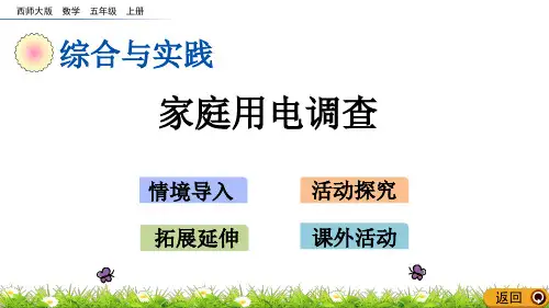 《家庭用电调查》PPT课件 西师大版数学