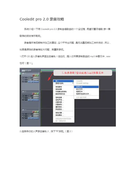 Cooledit pro 2.0录音攻略