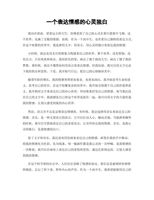 一个表达情感的心灵独白