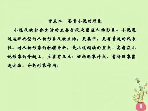 19年高考语文总复习第一部分现代文阅读专题二文学类文本阅读(一)小说考点2鉴赏小说的形象课件