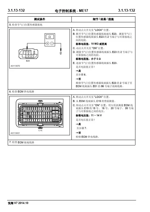 2015款长安悦翔V7维修手册_部分18