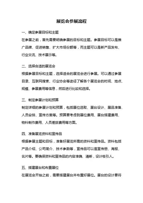 展览会参展流程