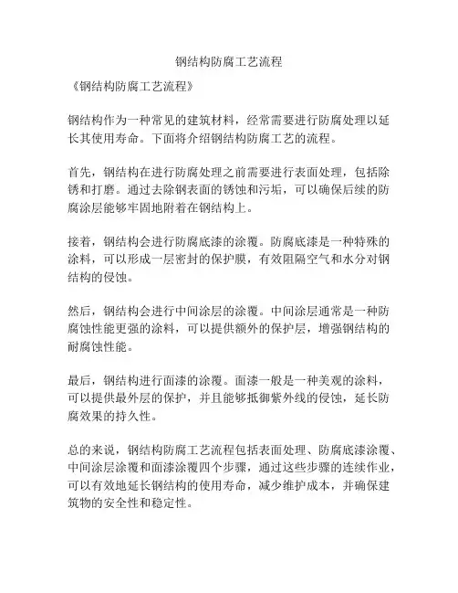 钢结构防腐工艺流程