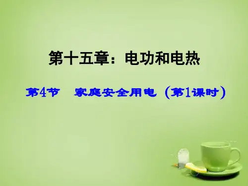 【最新精品】苏科初中物理九下《15.4家庭电路与安全用电》PPT课件.ppt