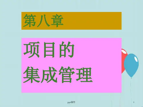 项目管理学项目的集成管理 ppt课件