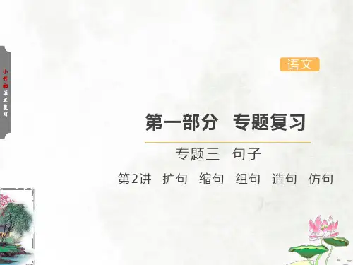 小升初语文专题复习专题三句子第2讲扩句缩句组句造句仿句课件(共31张PPT)
