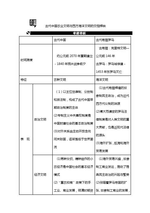 2018高考历史复习：第1讲 中华文明的形成与发展：先秦、秦汉时期
