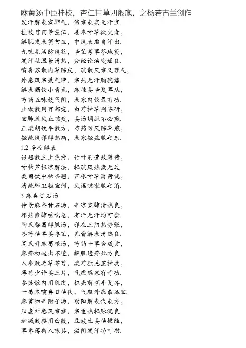 七版方剂学方歌(打印版)