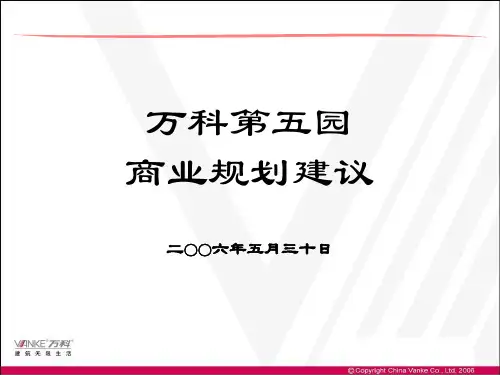 万科第五园商业规划建议(改)