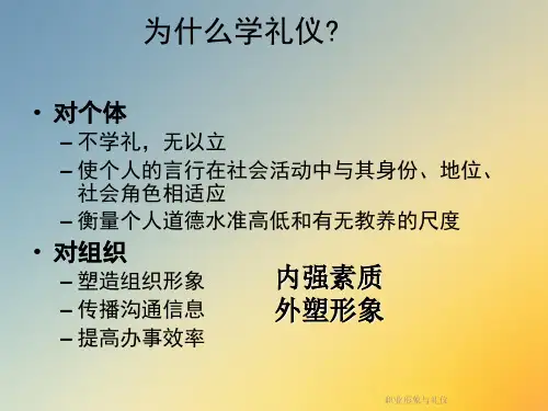职业形象与礼仪课件2