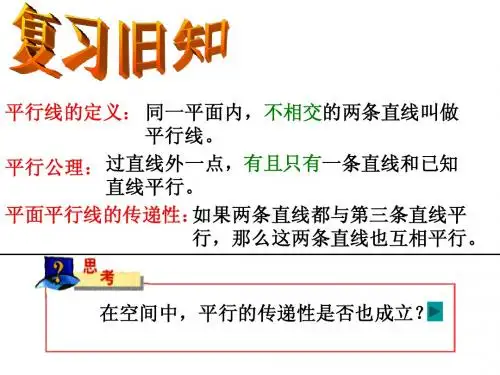 1.2.2空间中的平行关系