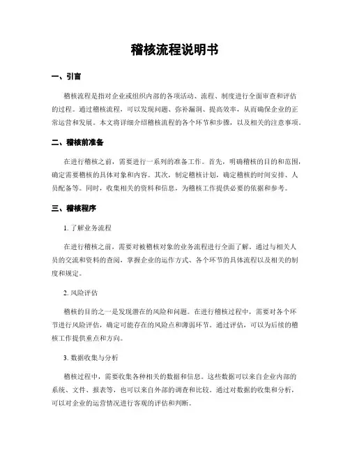稽核流程说明书