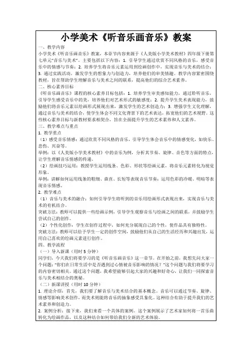 小学美术《听音乐画音乐》教案