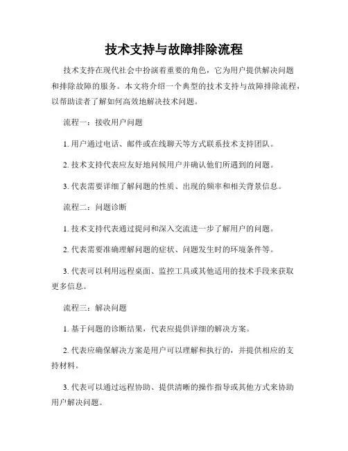 技术支持与故障排除流程