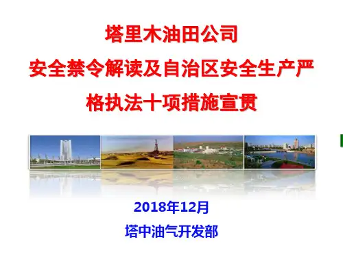 塔里木油田公司安全禁令解读及自治区安全生产严格执法十项措施宣读(终)