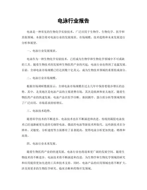 电泳行业报告