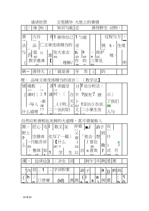 八上语文诵读欣赏文笔精华三课件及教案苏教版