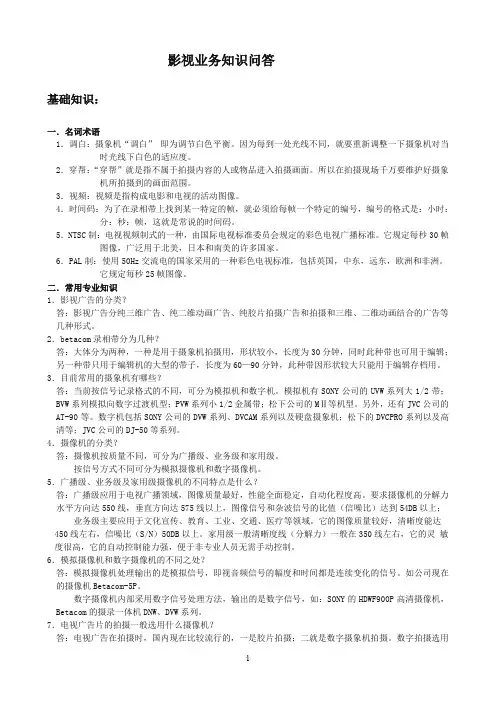 影视业务知识问答