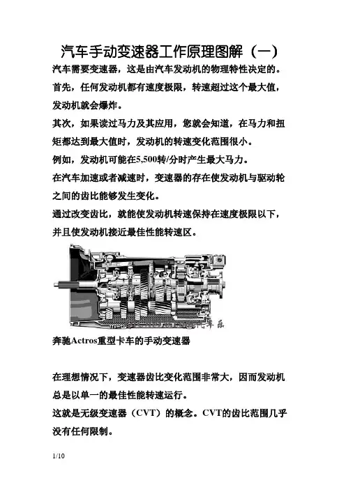 汽车手动变速器工作原理图解