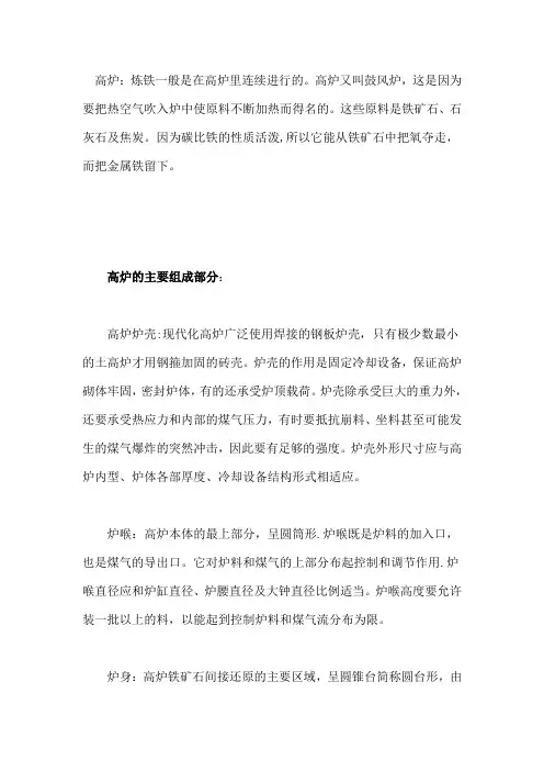 高炉结构图