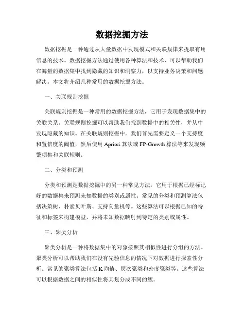 数据挖掘方法