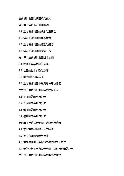 室内设计制图与识图规范教案