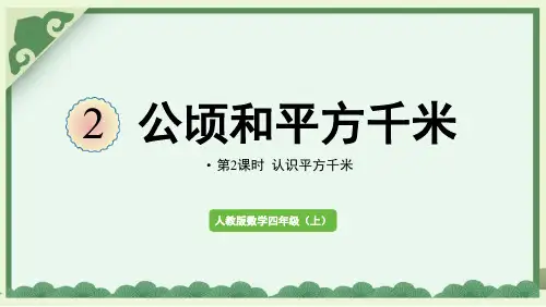 人教数学四年级上册认识平方千米