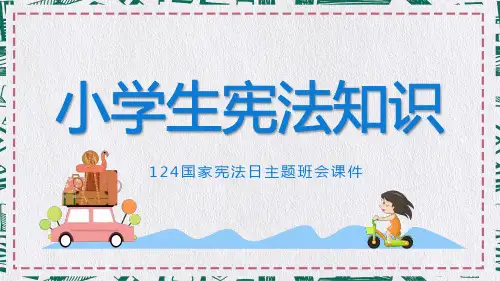 小学生宪法知识主题班会PPT课件资料