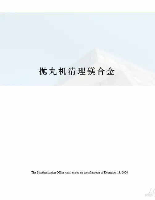 抛丸机清理镁合金