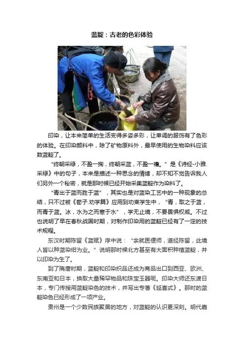 蓝靛：古老的色彩体验