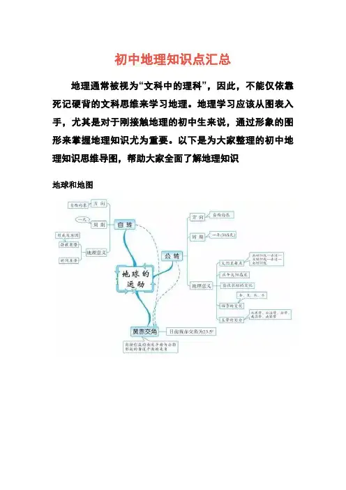 初中地理知识点汇总!20张思维导图轻松搞定初中所有知识点,厉害