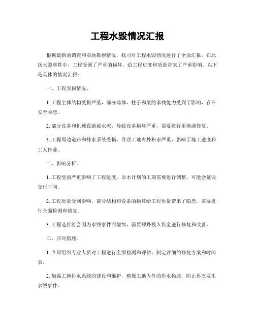 工程水毁情况汇报