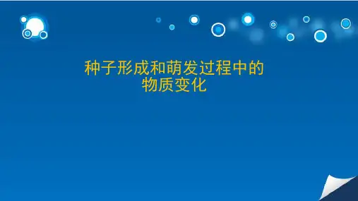 种子萌发过程中的物质变化