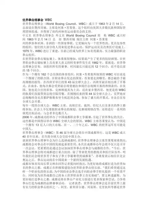 拳击科普
