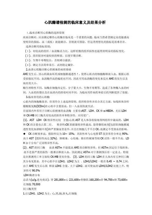 心肌酶谱检测的临床意义及结果分析
