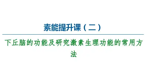 高中苏教版生物必修3课件第2章-素能提升课(二)-下丘脑的功能及研究激素生理功能的常用方法--(2)
