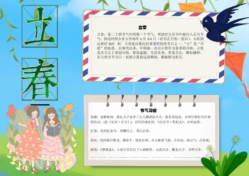 WORD小报：立春节气小报电子小报word小报手抄报