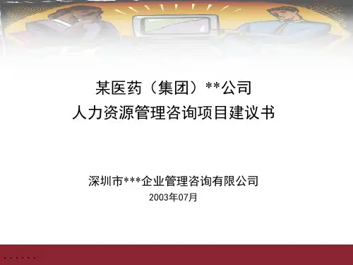 某医药集团项目管理建议书(ppt 51页)
