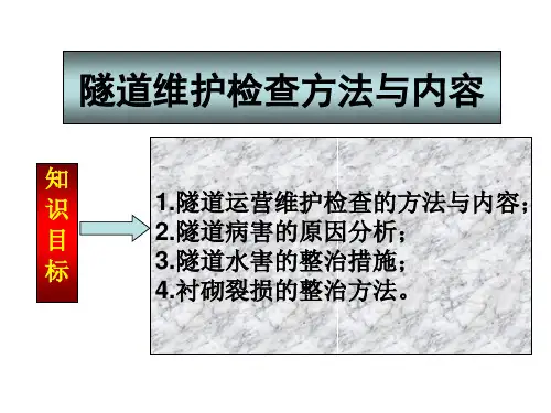 隧道维护检查方法与内容
