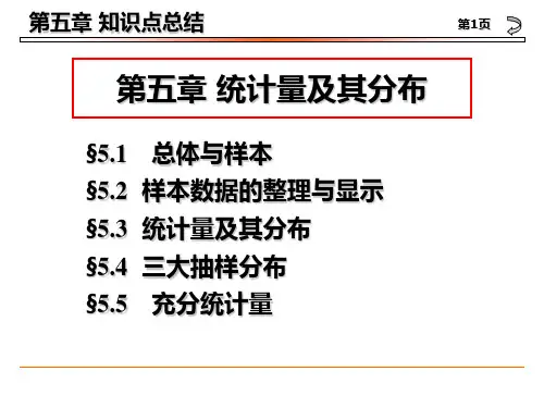 数理统计第五章总结