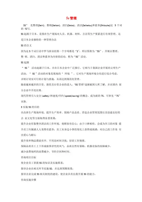 5S管理的标准及流程