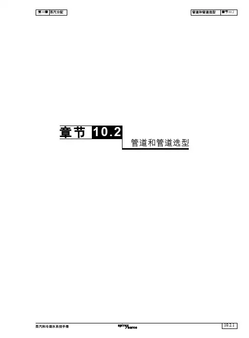 蒸汽管选型