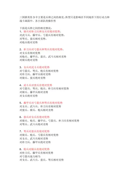 兵种相克