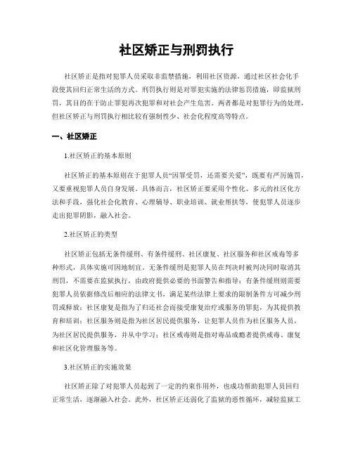 社区矫正与刑罚执行