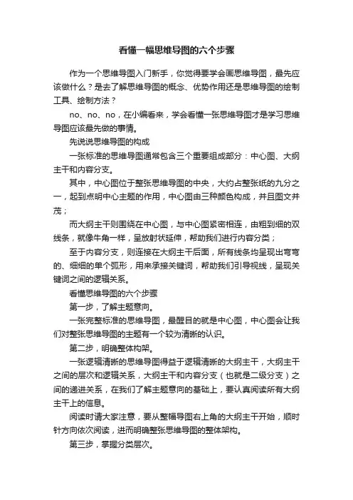 看懂一幅思维导图的六个步骤