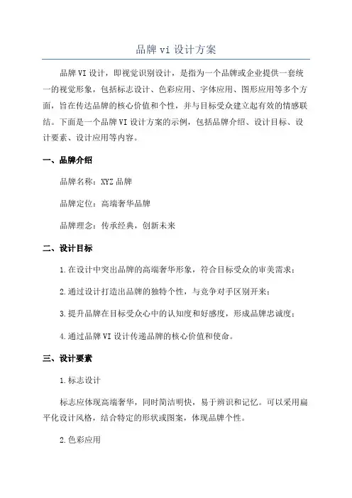 品牌vi设计方案