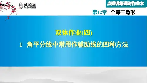 1 角平分线中常用作辅助线的四种方法